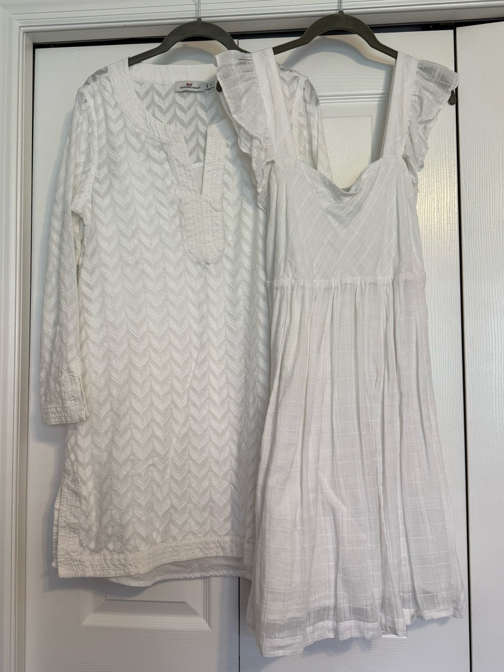 $8 SALE! VINEYARD VINES: (2x) Cover Up Dresses; White, Small